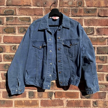 Vintage 80s 90s Levi’s Blue Denim Jacket Snap Button Size 40 Medium Large by TimeBa