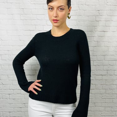 KHAITE Mary Jane Cashmere Sweater, Size S, Black