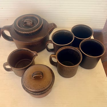 Danish Modern Tea Coffee Set Model Ruska, by Ulla Procope for Arabia, 1970s