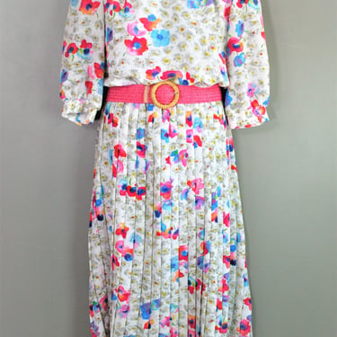 Bring on Spring - Circa 1980s - Shirtwaist Dress - by Andrea Gayle - size 16 