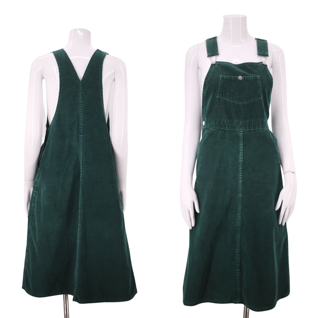 70s MADEWELL green corduroy jumper dress sz M vintage 1970s Ritual Vintage Little Italy New York NY