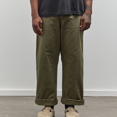 orSlow Wide Fit French Work Pant, Army Green