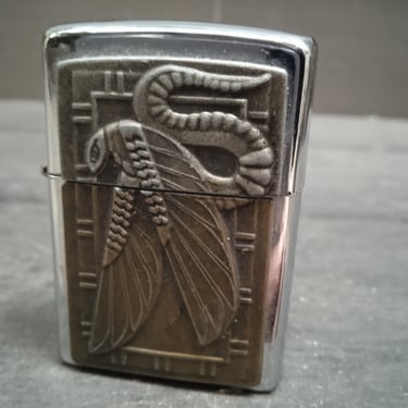 Vintage Zippo lighter Treasures from the tomb: Cobra with wings, Collectible Zippo lighter Bradford made in USA 