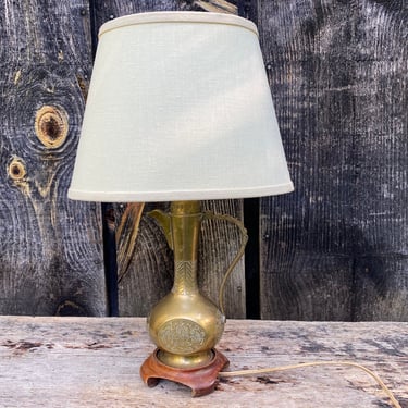 Vintage Brass Teapot Lamp — Teapot Lamp — Vintage Teapot Lamp — Brass Lamp — Brass Teapot Lamp — Brass Pitcher — Vintage Lighting — Lighting 