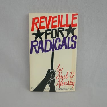 Reveille For Radicals (1946) by Saul Alinsky - 1969 edition w/ new Intro and Afterword - Classic of Community Organizing - Vintage Book 