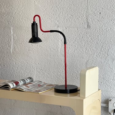 Postmodern Red Kovacs Table Lamp, 1980s