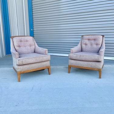 Mid Century Walnut Lounge Chairs- a Pair 