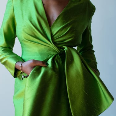 Green Silk Suit | Donna Karan 