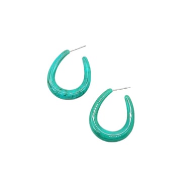 BBB Turquoise Hoop Earrings