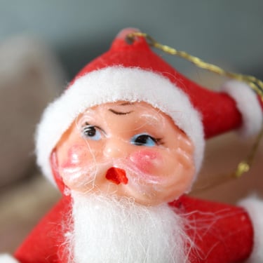 Vintage Strolling Santa Christmas Ornament  | Circa 1950s | Made in Japan | Bixley Shop 