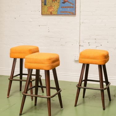 Yellow Mustard Bar Stools Set of 3