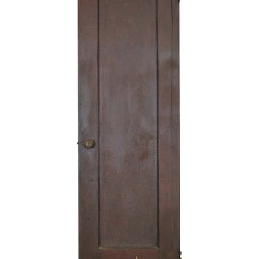 Antique Full 1 Pane Dark Wooden Passage Door 77.875 x 23.6