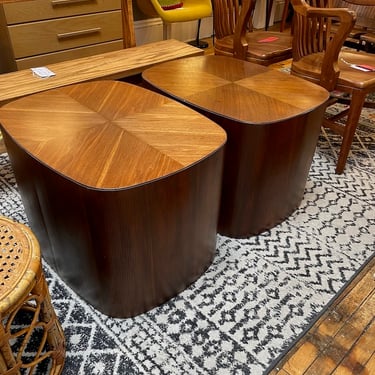 Pair of Unique Lane Walnut End Tables