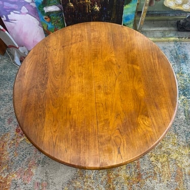 Solid Teak Round/Oval Dining Table by Niels Moller