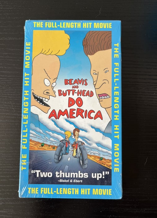 Vintage 1996 Beavis &amp; Butthead Do America VHS New in Plastic