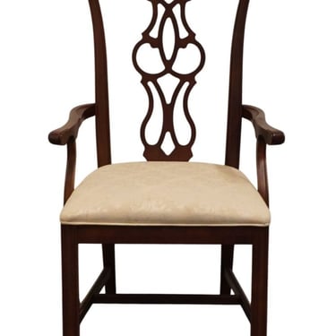 STANLEY FURNITURE Solid Cherry Traditional Chippendale Style Dining Arm Chair 