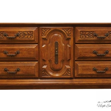 SUMTER CABINET Solid Oak Italian Mediterranean Style 74" Triple Door Dresser 