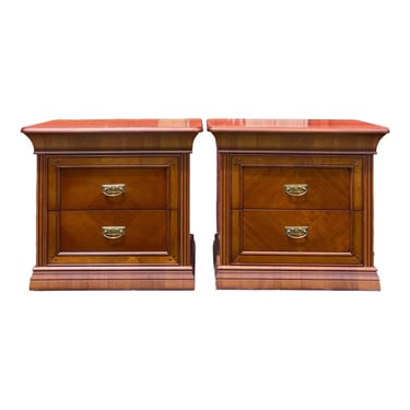 Made in Italy Cherry Louis Phillipe Nightstands - A Pair 