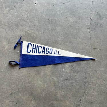 Vintage Chicago Felt Souvenir Pennant 