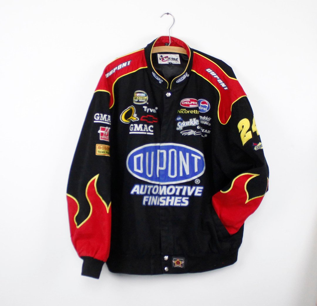 Rare Vintage Jeff Gordon Nascar Drive To End Hunger Black Red Cotton deals Jacket XXL