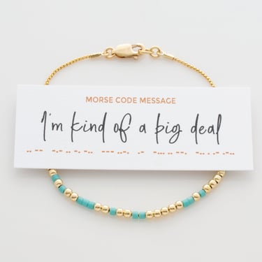 I'm Kind Of A Big Deal Morse Code Bracelet, Hidden Message Bracelet, Funny Graduation Gift, Class of 2024 Gift for Graduates 