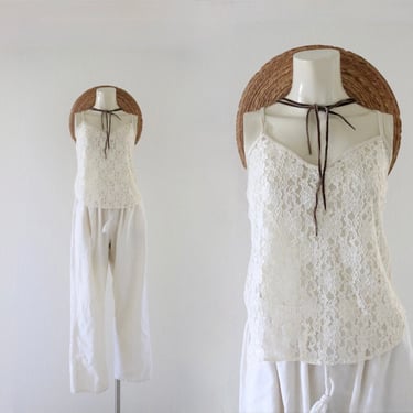 ivory lace cami - xs 