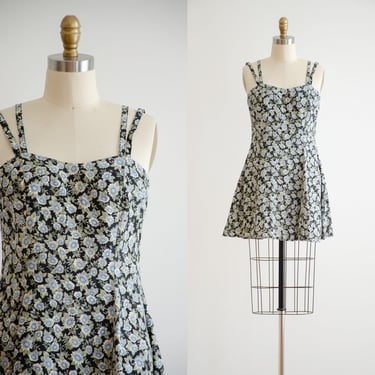 vintage dresses 90s Vintage 90S Beaded Blue Prom Dress – daisystyledress main image 1