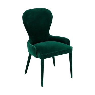 Emerald Velvet Vintage Side Chair