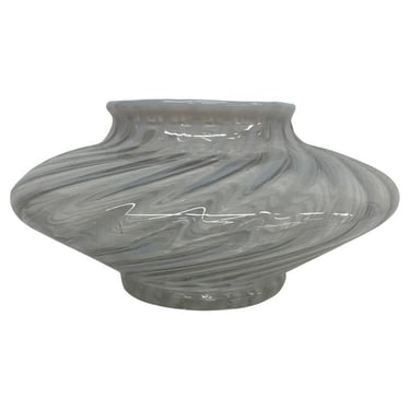 Vintage Pretty Swirled Decorative Glass Vase Style of Murano 1960s 