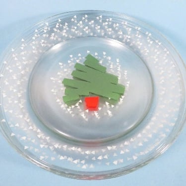 Vintage Christmas Tree Dessert Plates - Dayton Hudson Christmas Tree Plates 