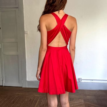 Polo Ralph Lauren red dress  criss-cross open back | Boheme Folk - Spain |  ATTIC