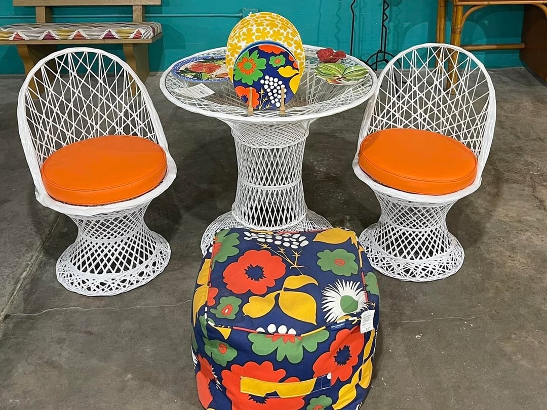 Vintage 1960s Mid Century Spun Fiberglass Patio Set | Rocket City Retro ...