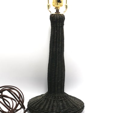 vintage Wicker Table Lamp 