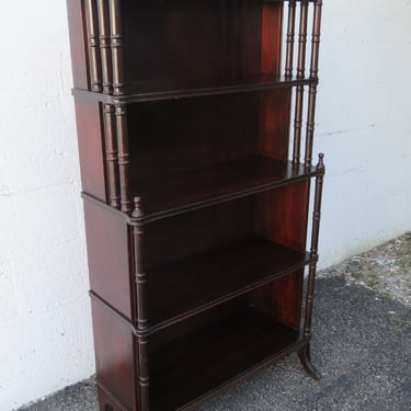 Duncan Phyfe Tall Narrow Bookcase Display Shelf Etagere Cupboard Cabinet 3505