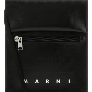 Marni Man Black Canvas Crossbody Bag