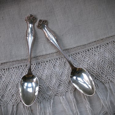 Antique Towle Sterling Canterbury Tablespoons Spoons 