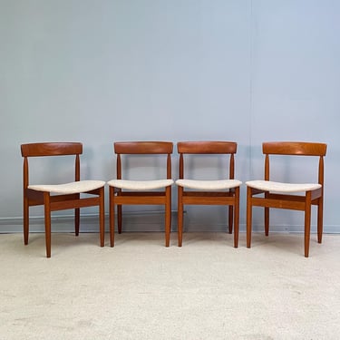 Set of 4 Vintage Danish Dining Chairs from the 1960s 