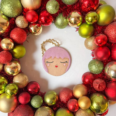 Trouble Doll - Ornament / Wall Hanger - Violet