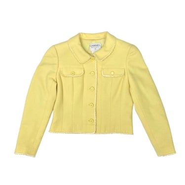 Chanel Yellow Cropped Jacket