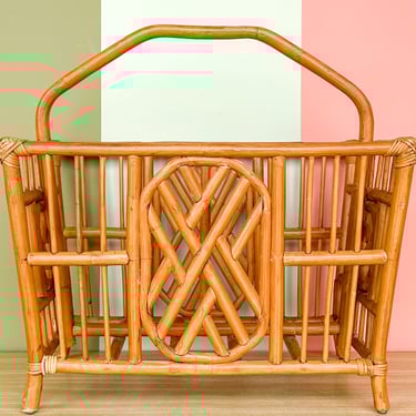 Chippendale Rattan Magazine Rack