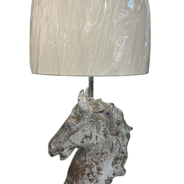 Rustic Horse Head Table Lamp