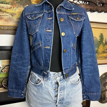 Vintage Late 70s - 80s Wranger Denim Trucker Jacket Women's XS 