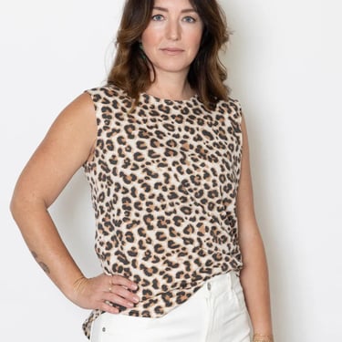 Melissa Muscle Tee - Leopard Print