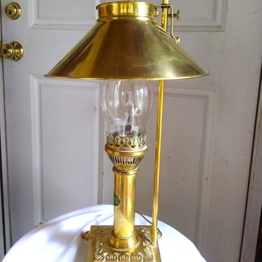 VINTAGE Paris Orient Express Brass Lamp, Retro Home Decor 