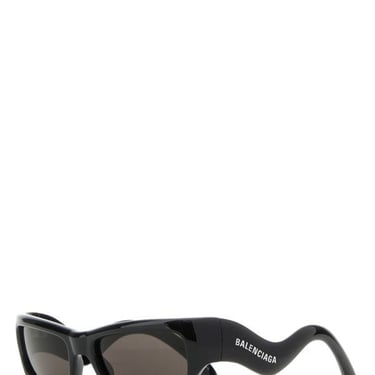 Balenciaga Unisex Black Acetate Hamptons Rectangle Sunglasses
