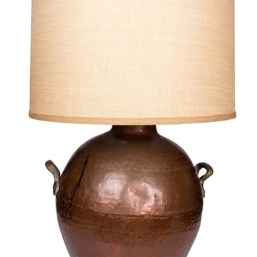 Large copper lamp