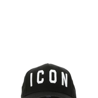 Dsquared Man Black Cotton Baseball Cap