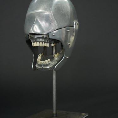 1940's Aluminum Dental Phantom with Metal Gum Teeth Set
