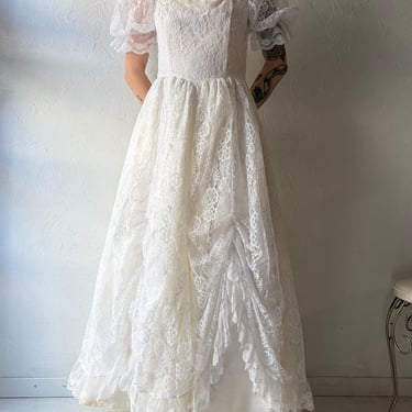 gunne sax dress white Sanctuary Lace Vintage Gunne Sax Dress ruffled hem Gunne Sax Style Dreamy Prairie