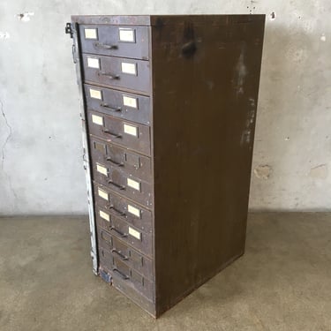 Vintage Ten Drawer Industrial Cabinet